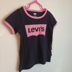 Levi’s Girls Navy & Purple Logo T-Shirt